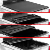 1999-2019 Chevrolet Silverado GMC Sierra 2500 3500 HD Soft Quad-fold Truck Bed Tonneau Cover Fits 6.5 FT  Fleetside (Not for Stepside) Bed