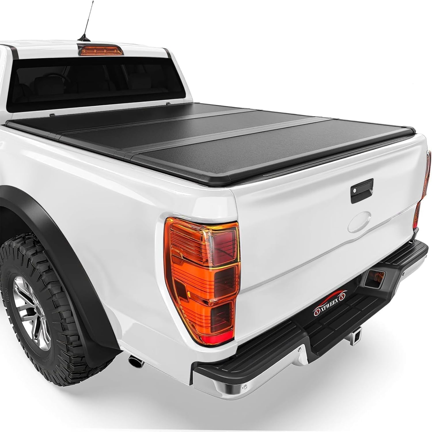 thumbnail image 2 of 5ft Hard Folding Fiberglass Truck Bed Tonneau Cover For 2024-2026 Ford Ranger 5' 1\" (61\") Bed 2 of 12