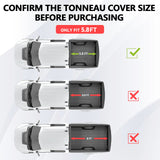 Hard Tri-fold Truck Bed Tonneau Cover Fits For 5.8 FT Chevrolet Silverado GMC Sierra 1500 5.8 FT 68.4" Fleetside Bed 032