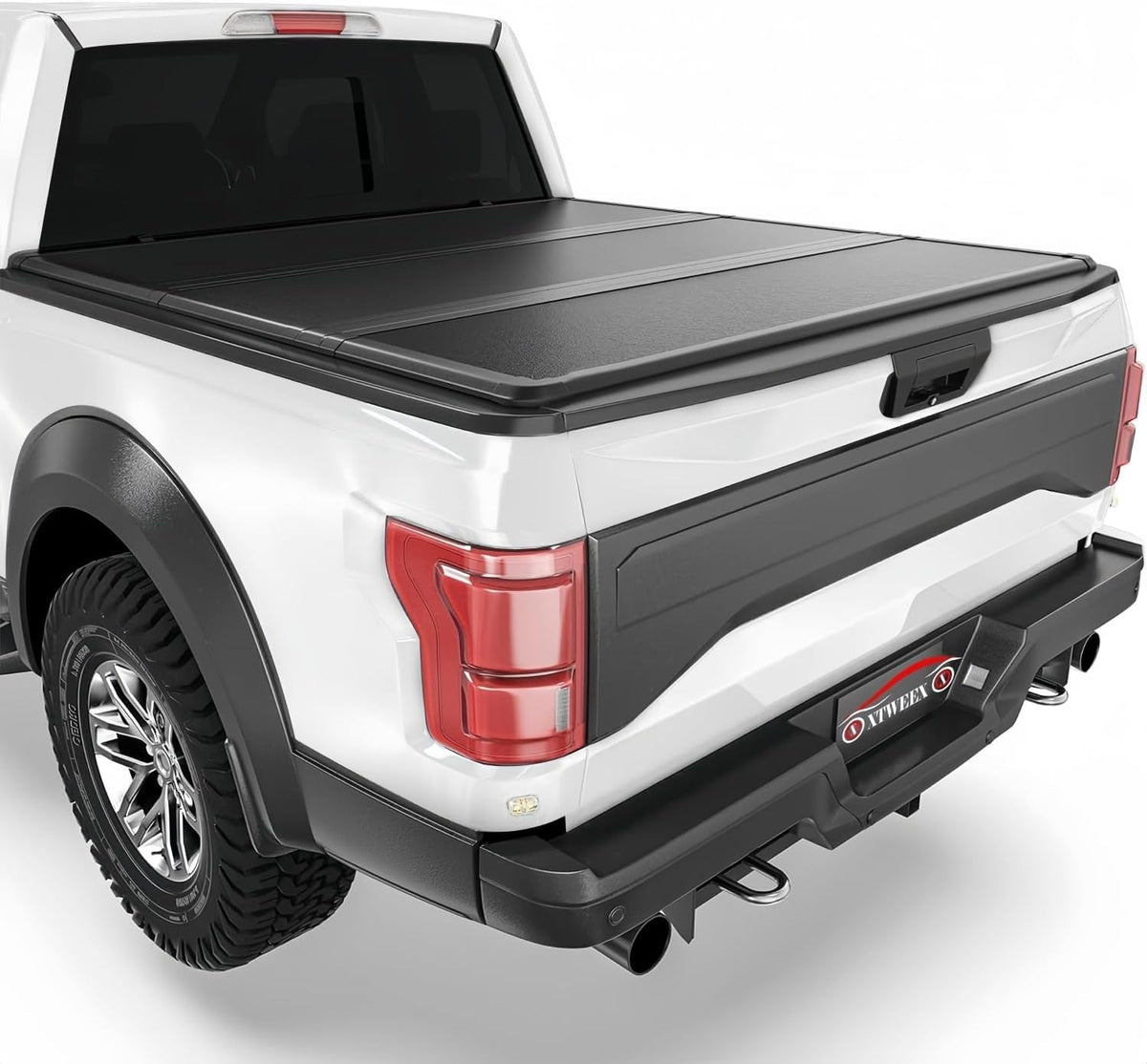 4.5ft Hard Folding Truck Bed Tonneau Cover For 2022 2023 2024 2025 Ford Maverick | 54" Bed Without Drilling 093