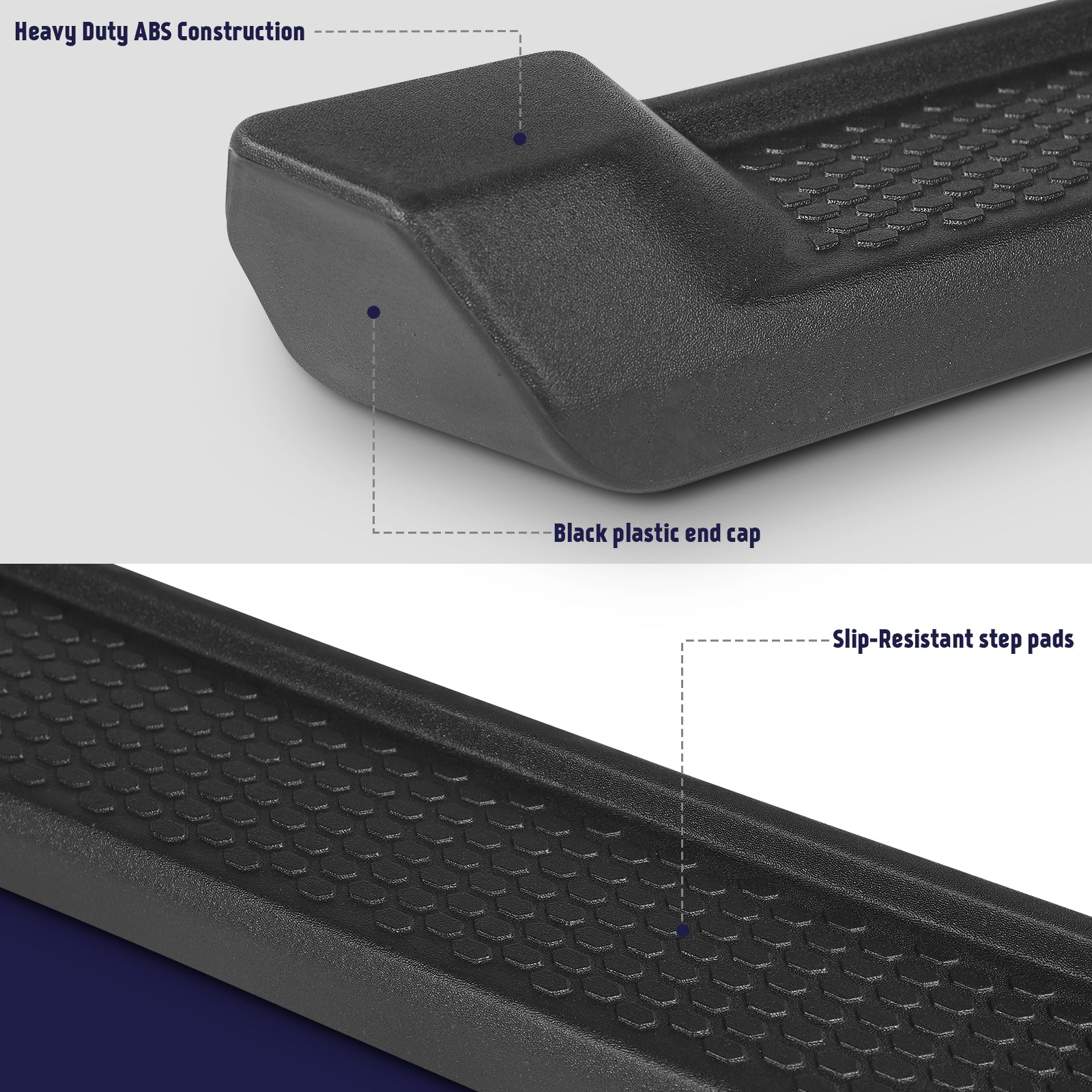 6 inch Running Boards & Side Steps Compatible with 2018-2025 Jeep Wrangler JL 4 Door, Jeep Wrangler 4xe, Matte Black Nerf Bars Step Bars(Not for JK Model)