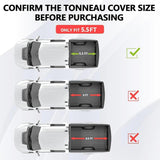 Hard Tri-fold Truck Bed Tonneau Cover For Toyota Tundra Fleetside 5.5 FT Bed (w/o Bed Storage Box) 055