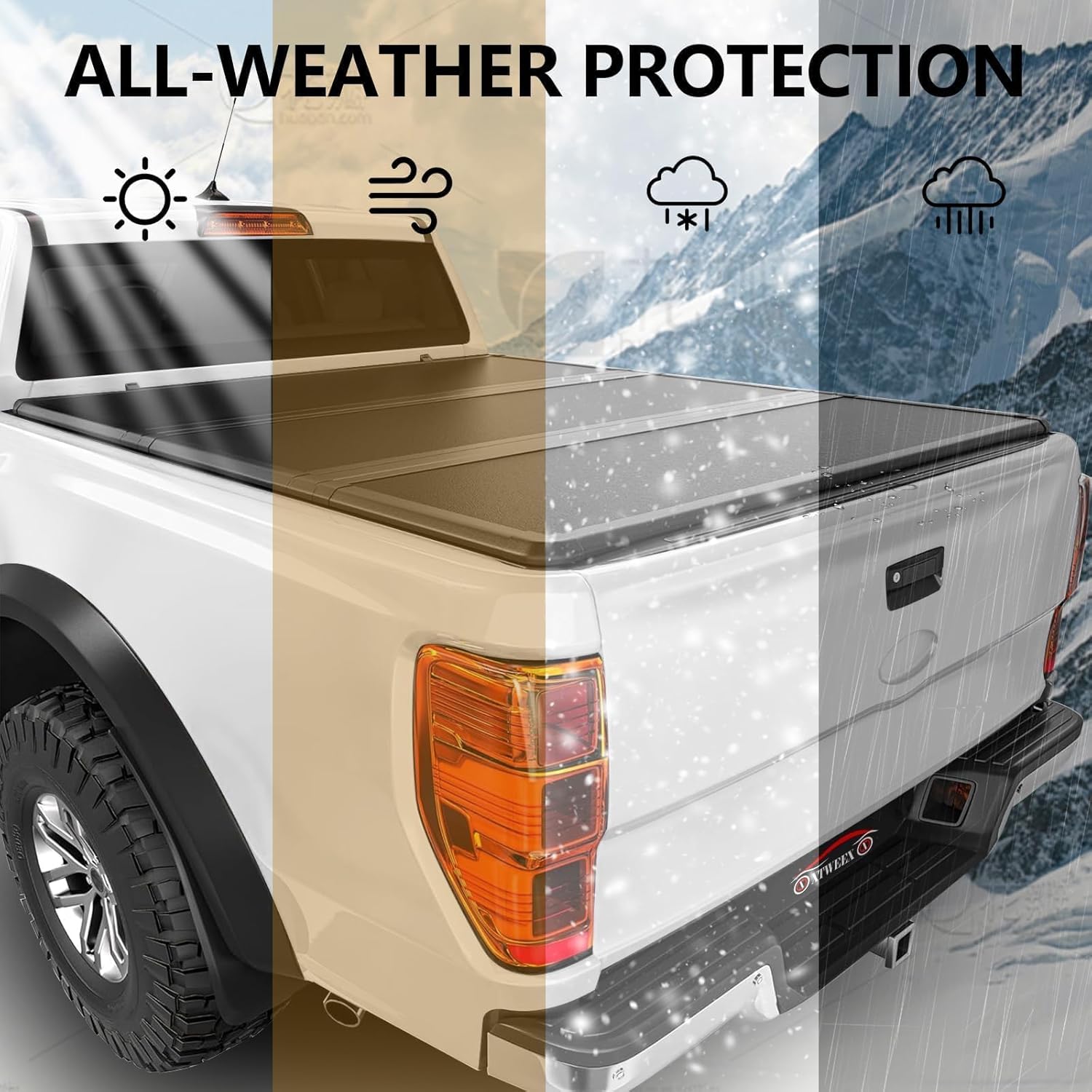 Hard Tri-fold Truck Bed Tonneau Cover For Toyota Tundra Fleetside 5.5 FT Bed (w/o Bed Storage Box) 055
